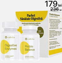 Pentru digestie sanatoasa - Pachet Digestiv (Enzime + Probiotice) Calivita | Balonare