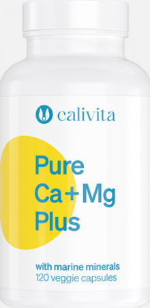 Minerale si Oligoelemente - Pure Ca+Mg Plus (120 capsule) supliment cu calciu și magneziu marin
