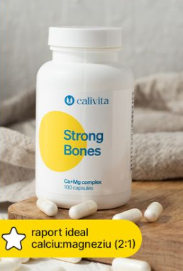 Produse naturiste pt oase si articulatii - Strong Bones Calivita: Calciu și magneziu, 100 capsule