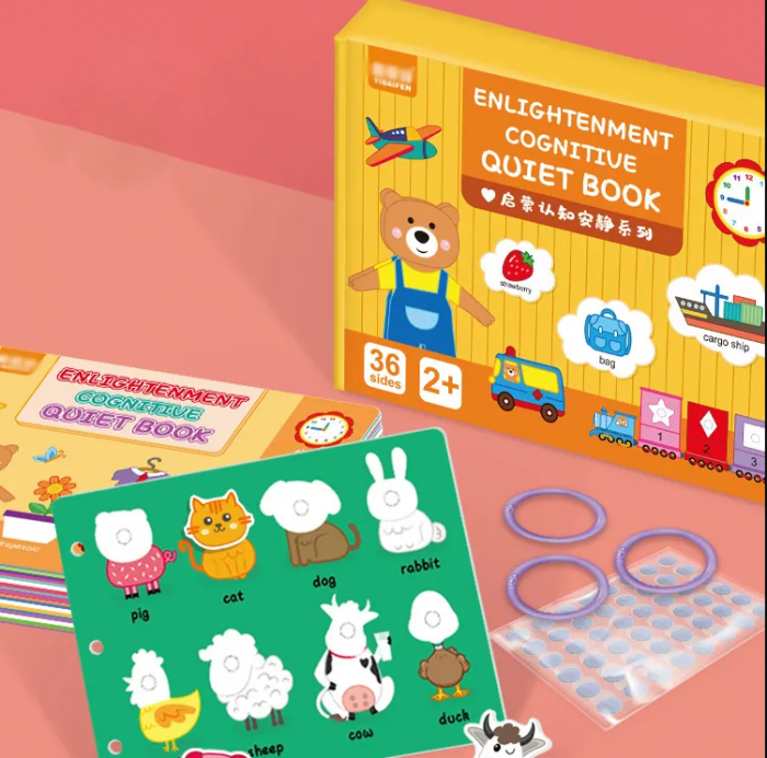 Carte cu activitati educative, Quiet Book, model ‘Educatie cognitiva’, +2ani [4]