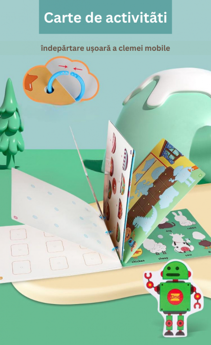Carte cu activitati educative, Quiet Book, model ‘Educatie cognitiva’, +2ani [9]