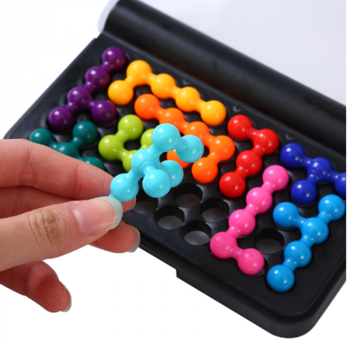 Joc de logica si inteligenta, carte cu 120 provocari, piese 3D, gandire spatiala, +6ani [5]