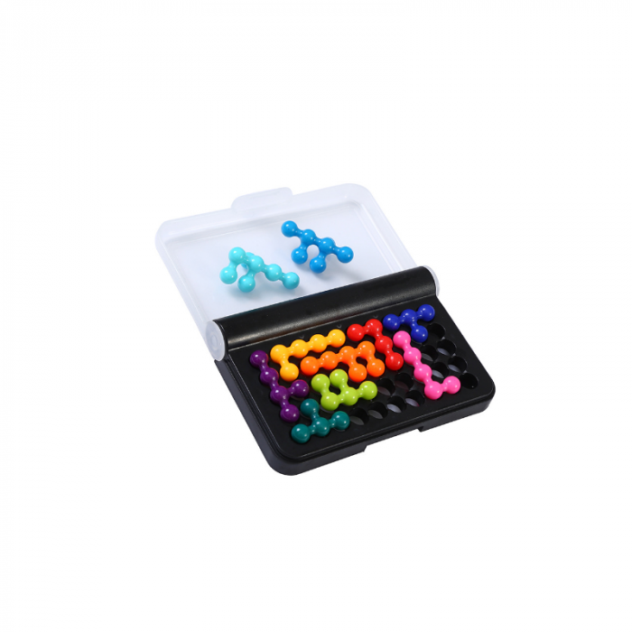 Joc de logica si inteligenta, carte cu 120 provocari, piese 3D, gandire spatiala, +6ani [6]