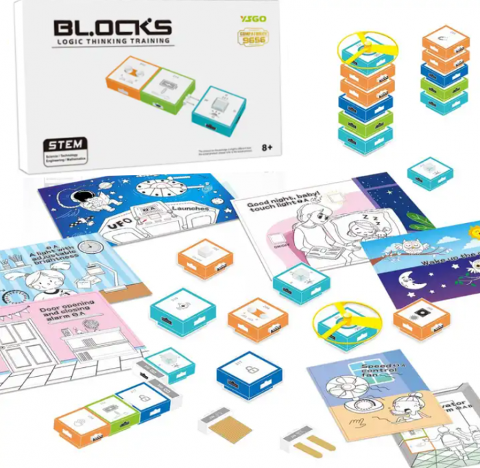 Joc educativ cu blocuri de constructie electrice, STEM [5]