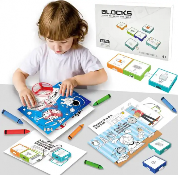 Joc educativ cu blocuri de constructie electrice, STEM [3]