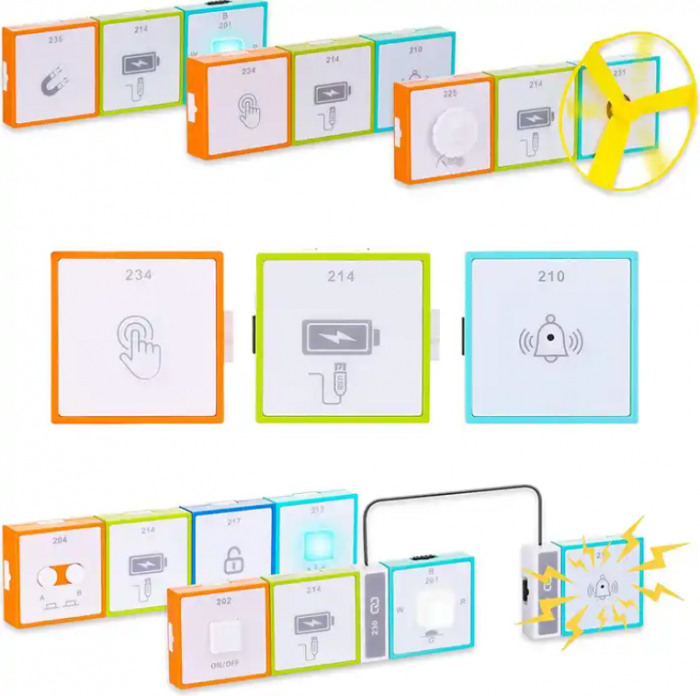 Joc educativ cu blocuri de constructie electrice, STEM [2]