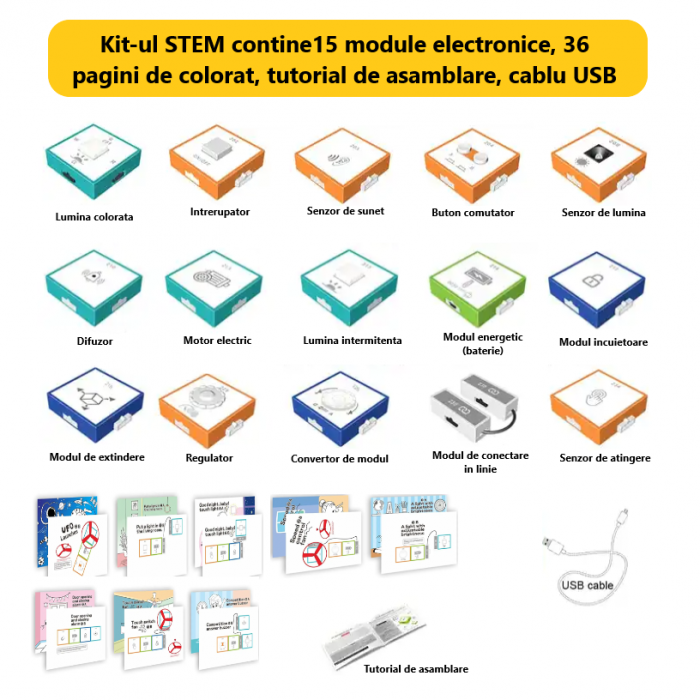Joc educativ cu blocuri de constructie electrice, STEM [6]