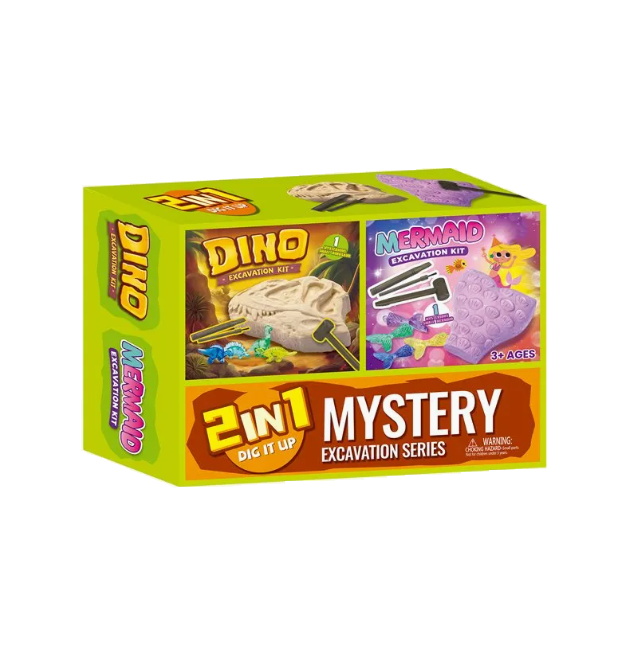 Kit de arheologie Ælements®, 2 in 1, cap de dinozaur si coada de sirena, cu accesorii incluse [2]