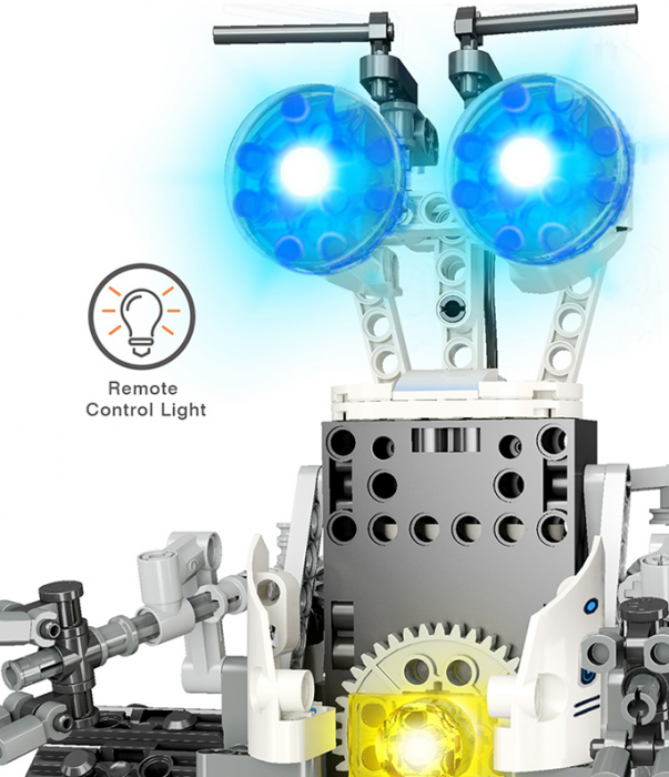 Kit de construit robot, telecomanda, lumini, 438 piese, STEM, +8ani [7]