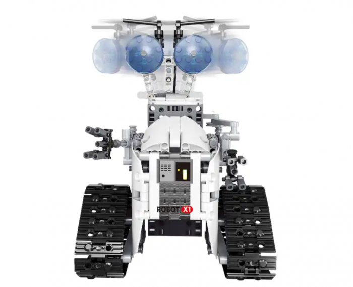 Kit de construit robot, telecomanda, lumini, 438 piese, STEM, +8ani [4]