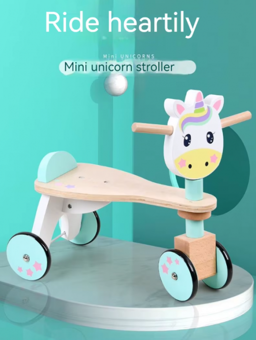 Ride-on din lemn, model Unicorn, +12m [5]