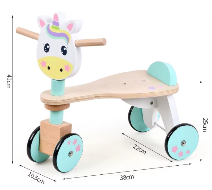 Ride-on din lemn, model Unicorn, +12m [4]