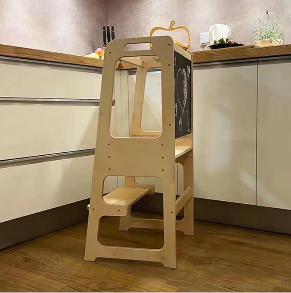 Scaun inaltator cu tabla de scris, ajutor in bucatarie, din lemn, learning tower [2]