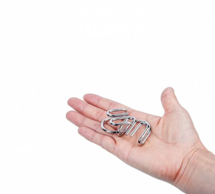 Set cu 15 puzzle-uri 3D din metal, joc de inteligenta, nivele de dificultate diferite, din 2 piese, +6ani [6]