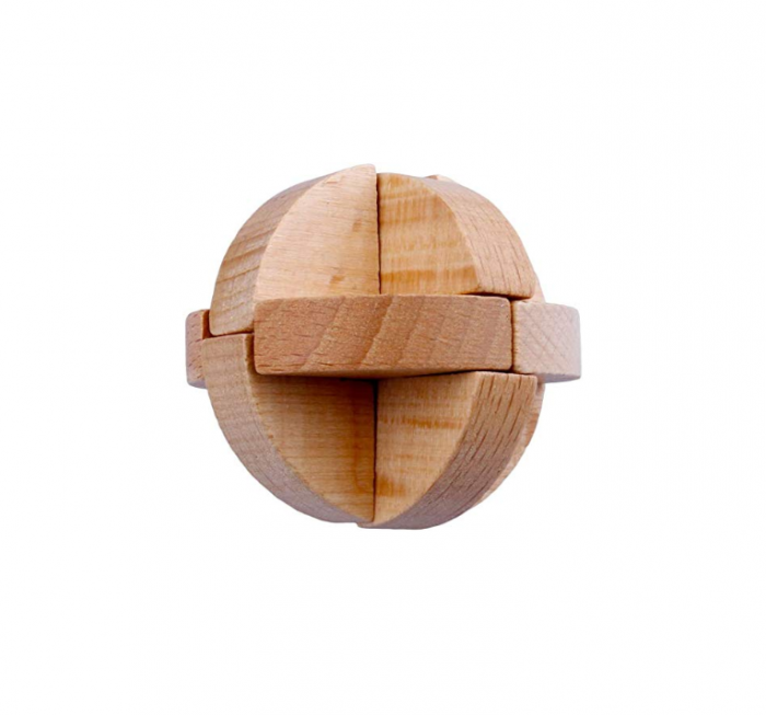 Set cu 8 puzzle-uri 3D din lemn si metal, joc de inteligenta, +6ani [8]