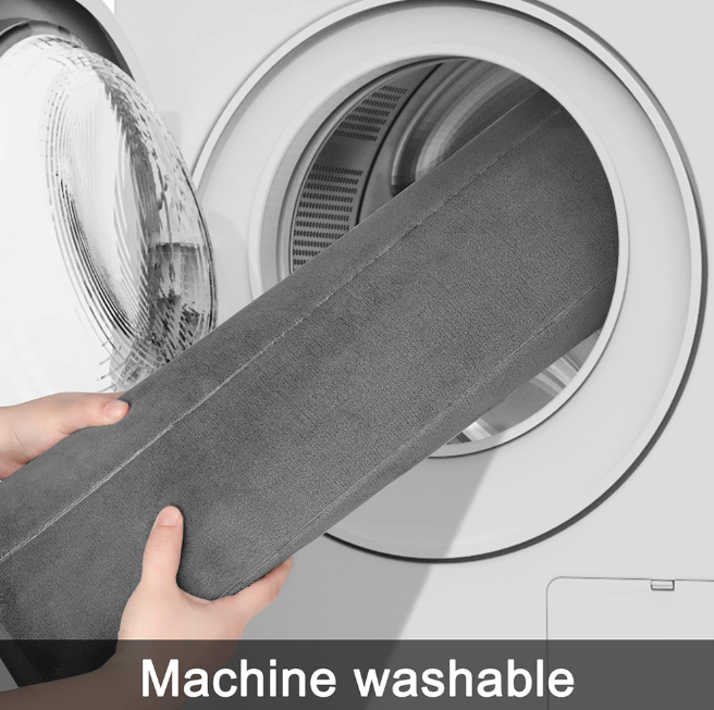 Set de covoare baie 3in1 Ælements, din spuma cu memorie, antiderapant, absoarbe apa, lavabil in masina de spalat, 60x50, 80x50, 120x50, Gri Inchis [2]