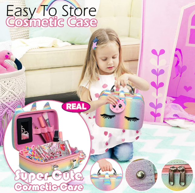 Set de machiaj pentru copii Ælements, model Unicorn, non-toxic, lavabil, usor de transportat [6]