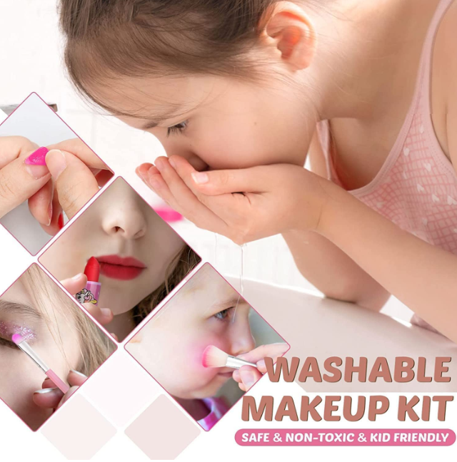 Set de machiaj pentru copii Ælements, model Unicorn, non-toxic, lavabil, usor de transportat [4]