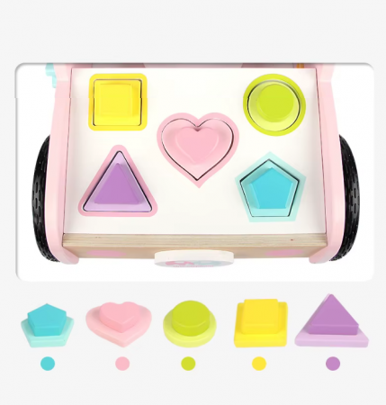 Antepremergator interactiv din lemn, stil Montessori, model Iepuraș, 18m+ [8]