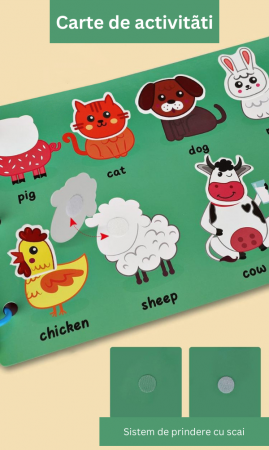 Carte cu activitati educative, Quiet Book, model ‘Educatie cognitiva’, +2ani [6]