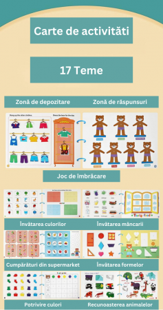 Carte cu activitati educative, Quiet Book, model ‘Educatie cognitiva’, +2ani [4]