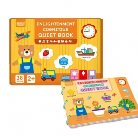 Carte cu activitati educative, Quiet Book, model ‘Educatie cognitiva’, +2ani [1]