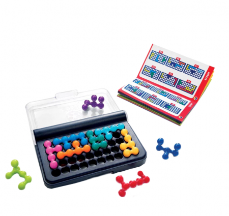 Jocuri adulti - Joc de logica si inteligenta, carte cu 120 provocari, piese 3D, gandire spatiala, +6ani