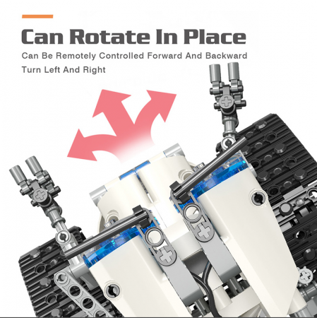 Kit de construit robot, telecomanda, lumini, 438 piese, STEM, +8ani [5]