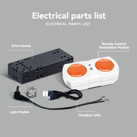 Kit de construit robot, telecomanda, lumini, 438 piese, STEM, +8ani [2]