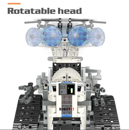 Kit de construit robot, telecomanda, lumini, 438 piese, STEM, +8ani [7]
