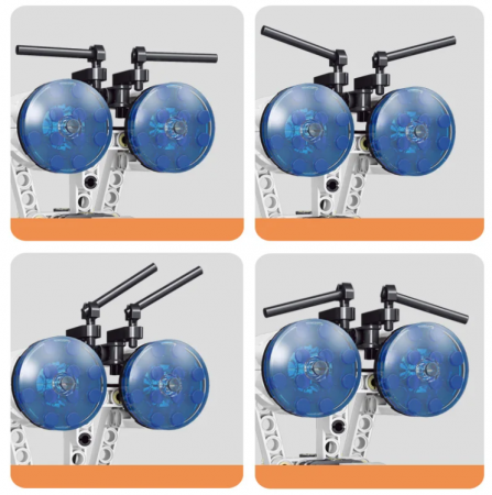 Kit de construit robot, telecomanda, lumini, 438 piese, STEM, +8ani [4]