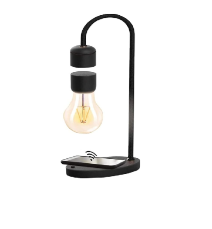 Casă - Lampa Ælements cu bec care leviteaza magnetic si incarcare Wireless, negru