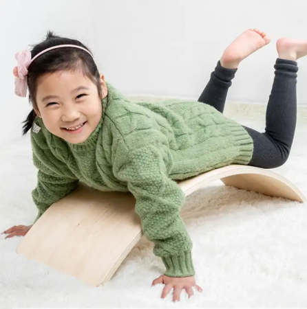 Placa de echilibru si balans, lemn natur, 83x29.5cm, +3ani [3]