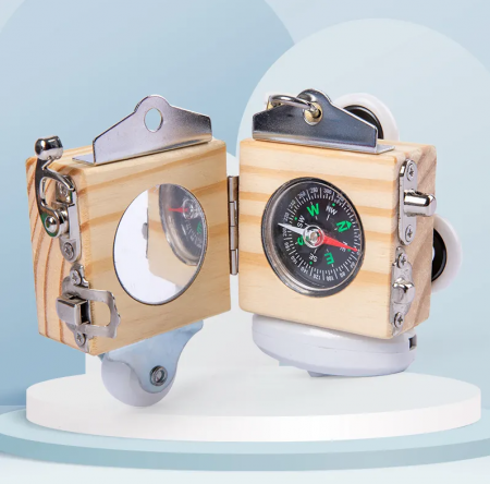 Placa senzoriala busy board, model CUB, din lemn, stil Montessori [3]