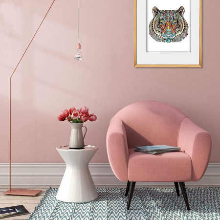 Puzzle din lemn, 150 piese in forma de animale, Model TIGRU, 30x30, cutie lemn, +6 ani [5]