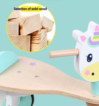 Ride-on din lemn, model Unicorn, +12m [6]