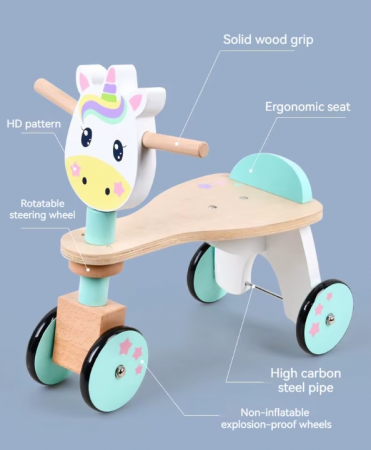 Ride-on din lemn, model Unicorn, +12m [5]