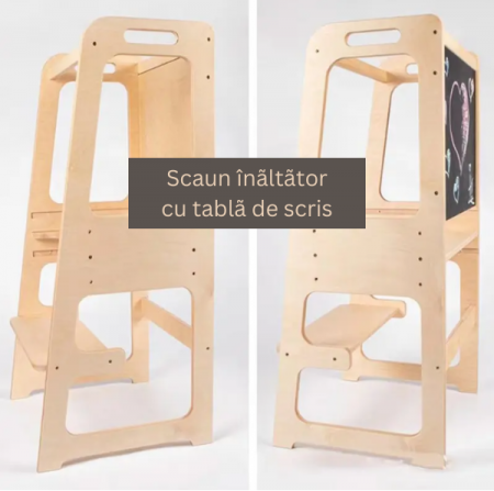 Scaun inaltator cu tabla de scris, ajutor in bucatarie, din lemn, learning tower [2]