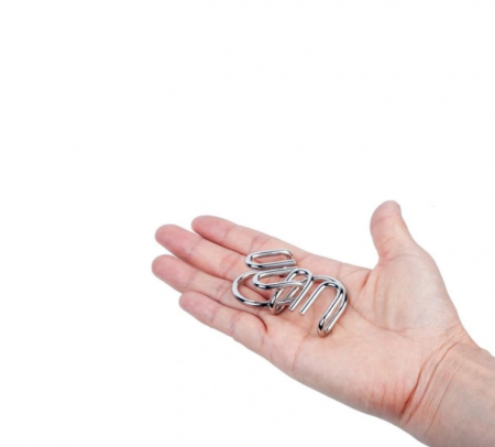 Set cu 15 puzzle-uri 3D din metal, joc de inteligenta, nivele de dificultate diferite, din 2 piese, +6ani [5]