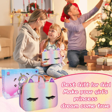 Set de machiaj pentru copii Ælements, model Unicorn, non-toxic, lavabil, usor de transportat [7]