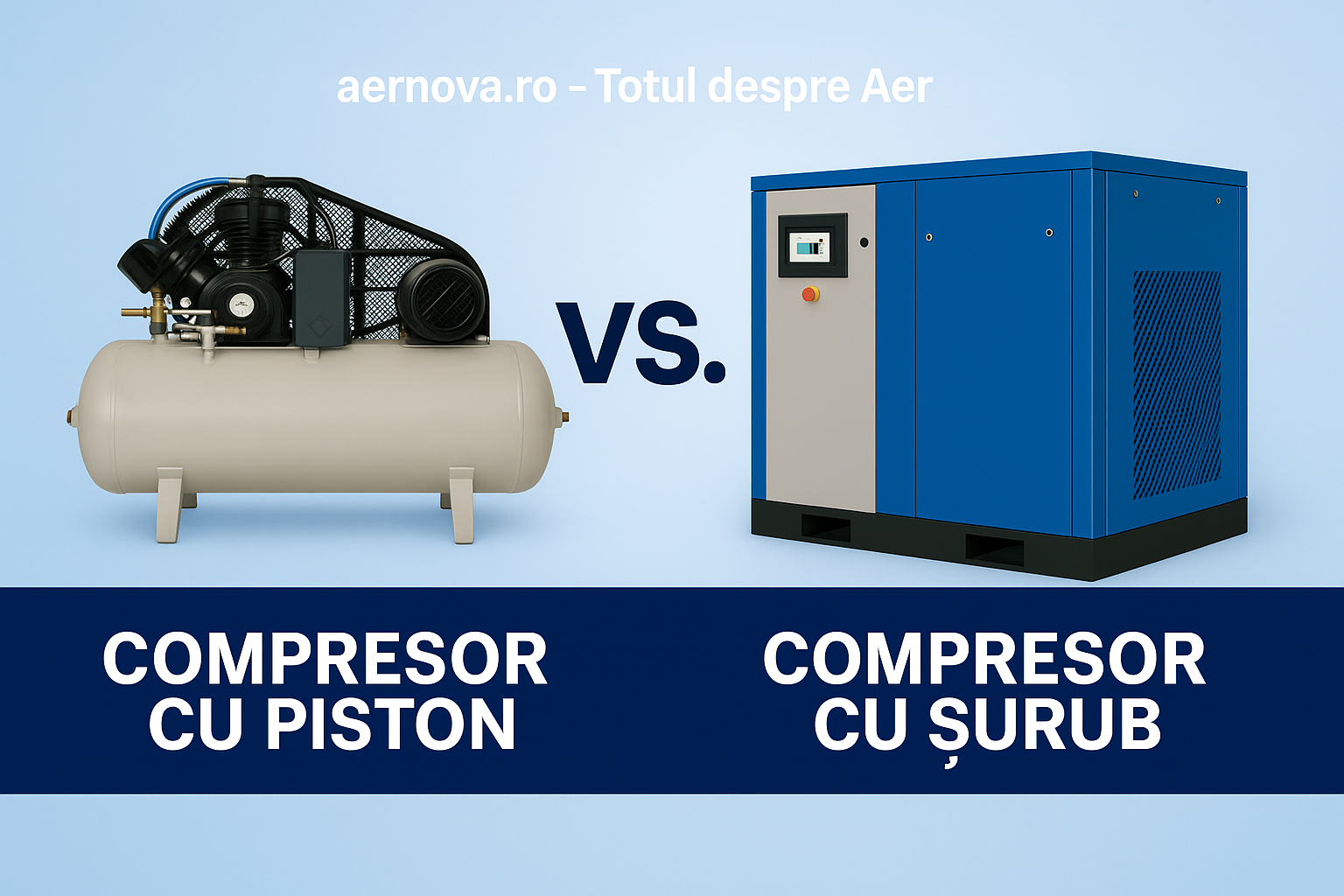 Compresor piston vs compresor șurub