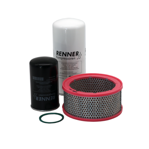 Kituri service compresoare cu surub - Kit service 2000 h compresor RENNER RS Top 15 – filtre, curele, ulei