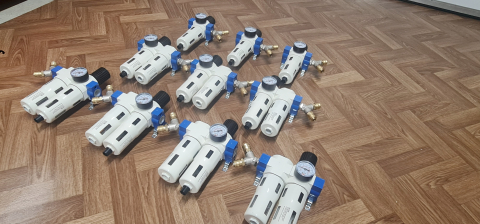 Regulator presiune aer cu filtru și lubrificator FRL 3/4 industrial [5]