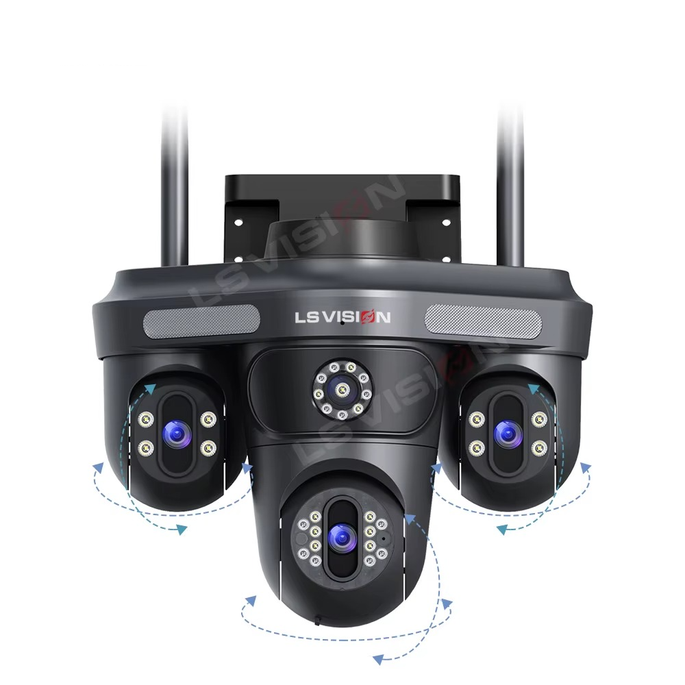 Camera Supraveghere LS-WL340, Wi-Fi, 5 MP, 3 lentile, Vedere nocturna, Rotire Din Aplicatie, Rezistenta La Apa IP 66 [1]