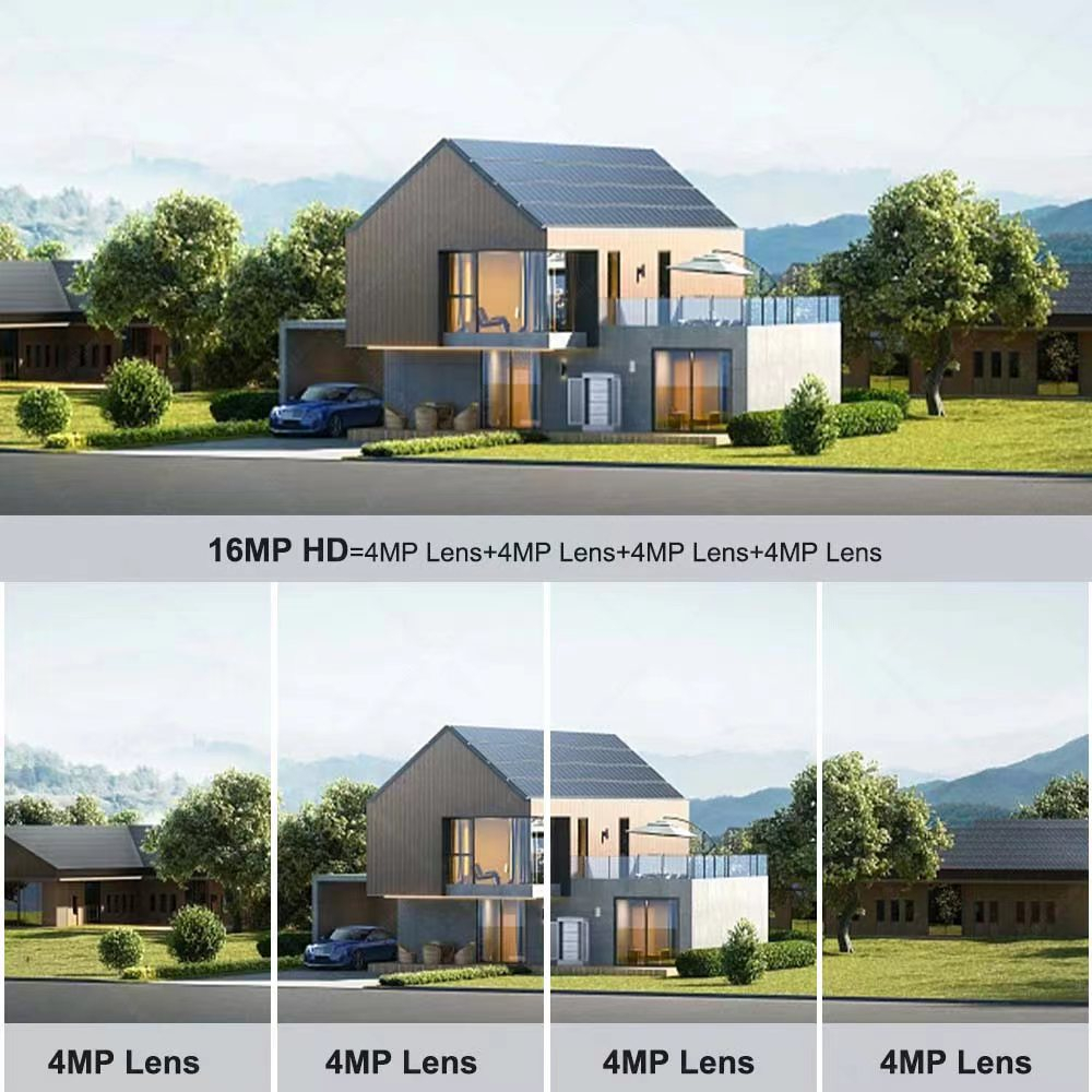 Camera Supraveghere Nuvikon IPC360-CAM-10X, Wi-Fi, 4 MP, 4 lentile, Vedere nocturna, Rotire Din Aplicatie, Rezistenta La Apa IP 66 [6]