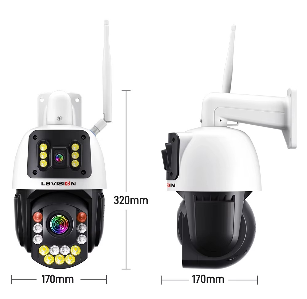 Camera Supraveghere LS-WL560-50X, Wi-Fi, 6 MP, 2 lentile, Vedere nocturna, Rotire Din Aplicatie, Rezistenta La Apa IP 66 [12]