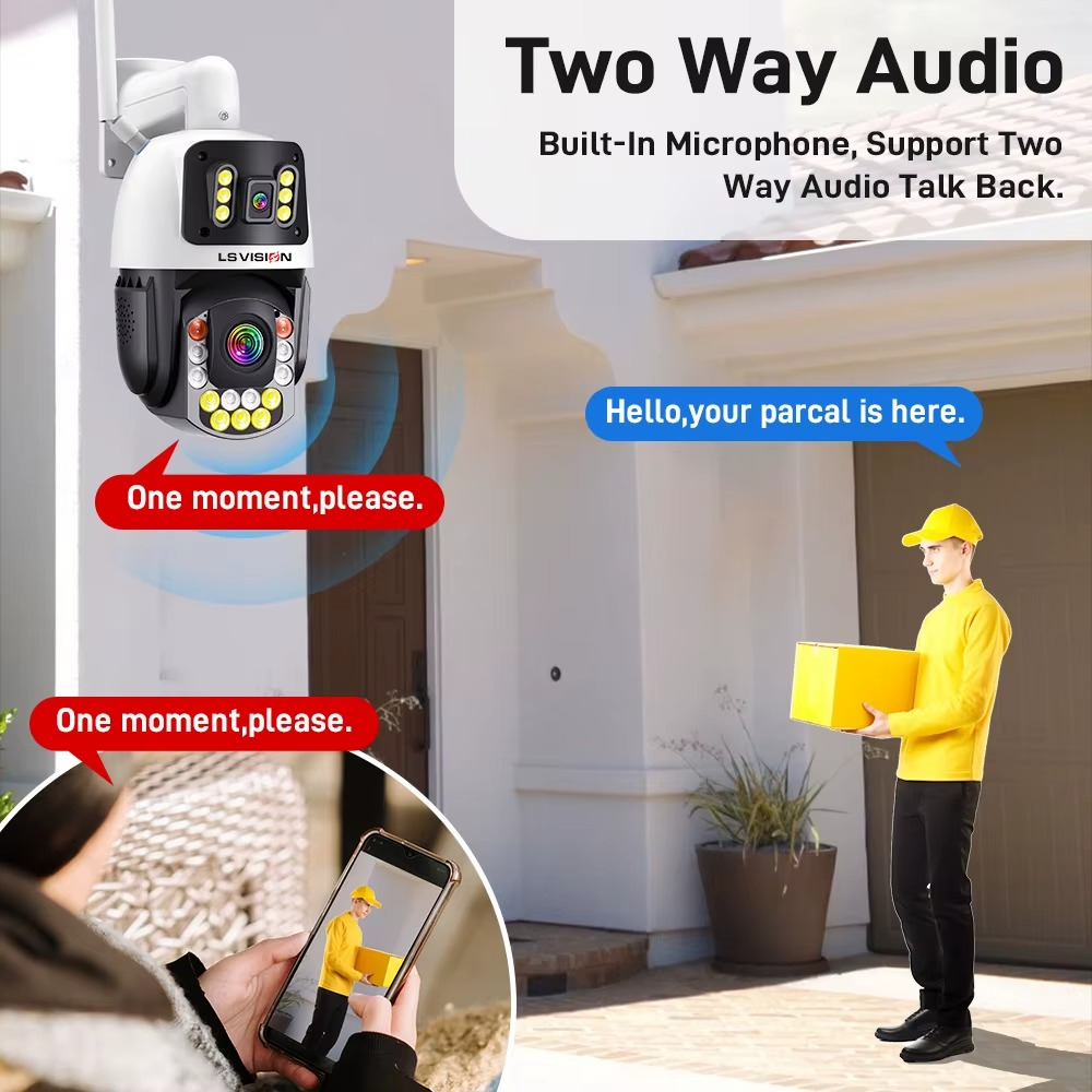 Camera Supraveghere LS-WL560-50X, Wi-Fi, 6 MP, 2 lentile, Vedere nocturna, Rotire Din Aplicatie, Rezistenta La Apa IP 66 [9]