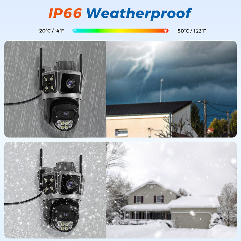 Camera Supraveghere Okam-S8A-Grey-5G, Wi-Fi, 3 MP, 2 lentile, Vedere nocturna, Rotire Din Aplicatie, Rezistenta La Apa IP 66 [10]