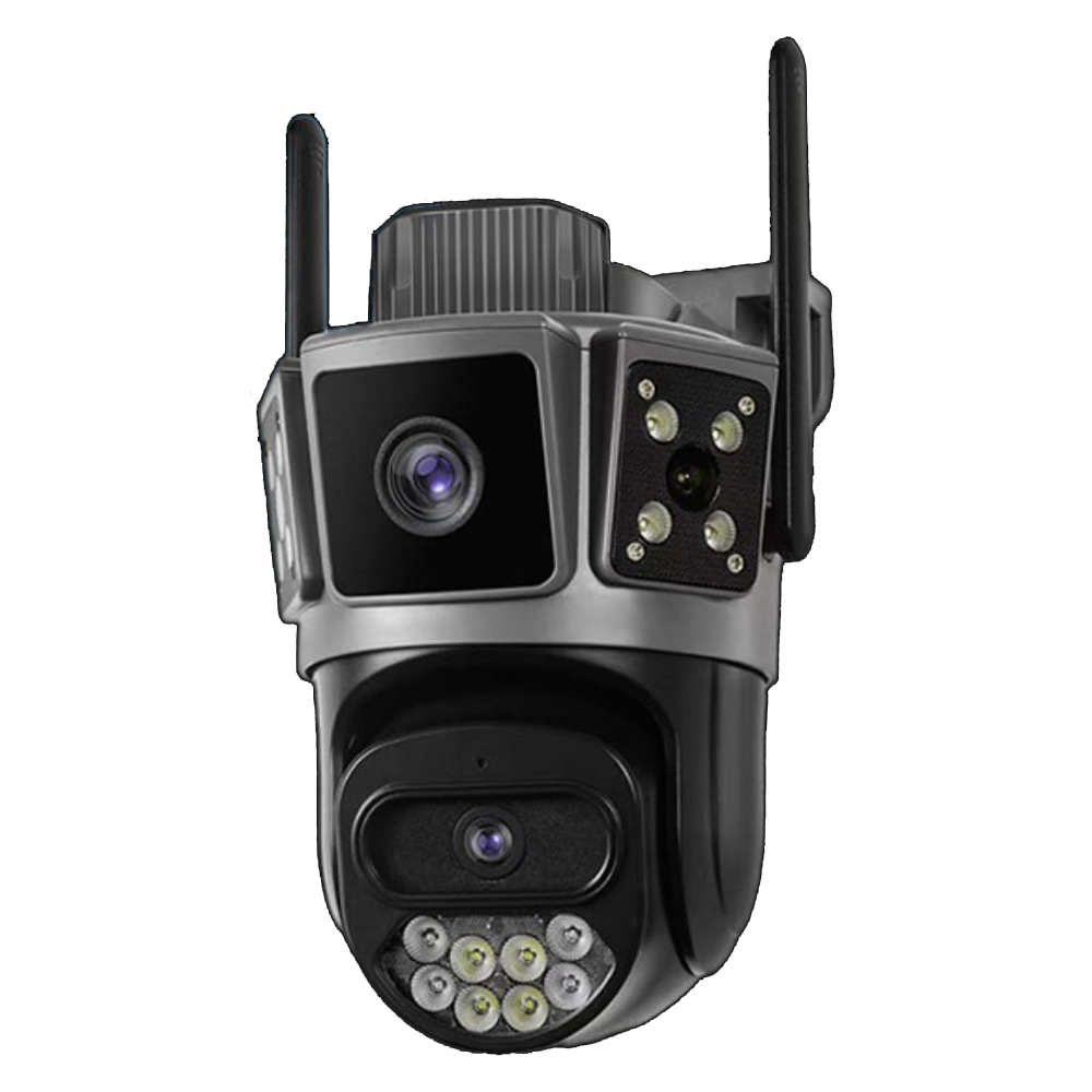 Camera Supraveghere Okam-S8A-Grey-5G, Wi-Fi, 3 MP, 2 lentile, Vedere nocturna, Rotire Din Aplicatie, Rezistenta La Apa IP 66 [1]