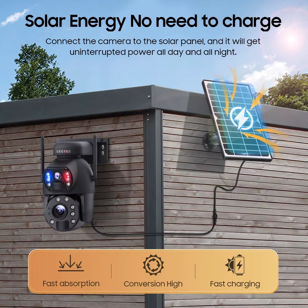 Camera Supraveghere ST-598-6M-20X, Wi-Fi, 6MP, 20X zoom, Incarcare Solara 6W [5]